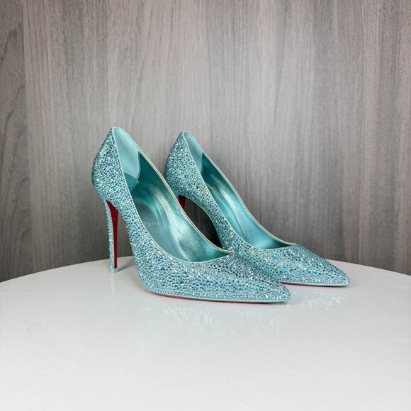 Louboutin Kate Strass blue crystal heels - Picture 4 of 8
